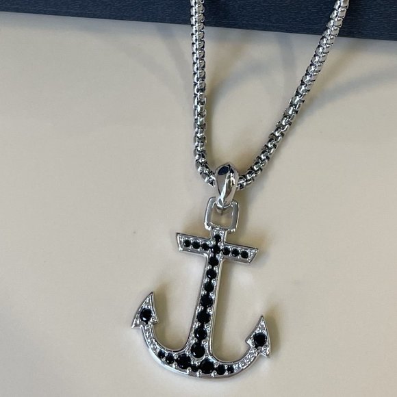 David Yurman Other - DAVID YURMAN MARITIME® ANCHOR AMULET WITH PAVÉ BLACK DIAMONDS